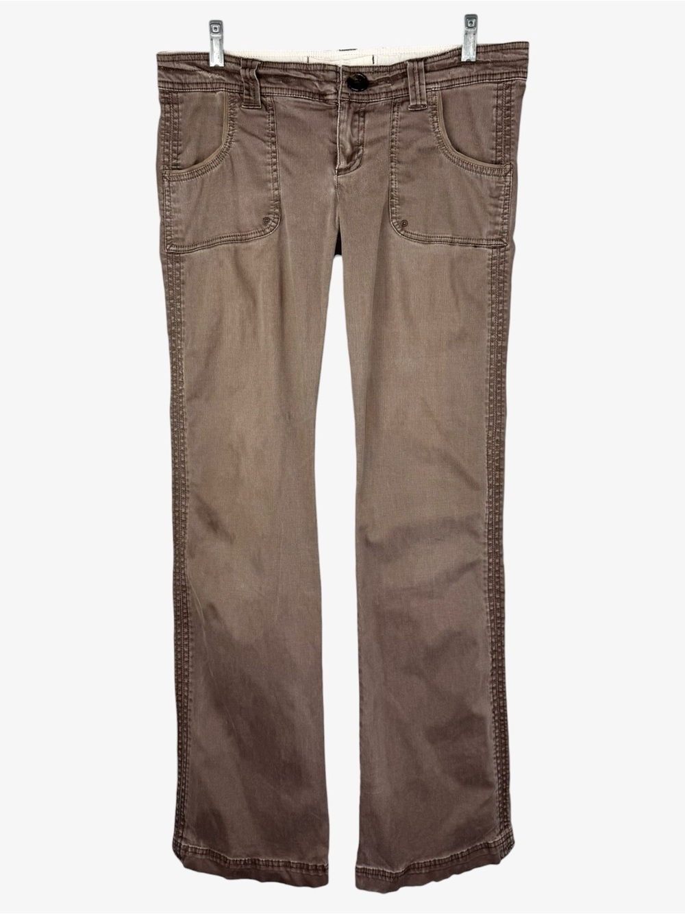 Vintage Hollister Y2K lowrise bootcut brown pants 9 long retro 90s boho indie